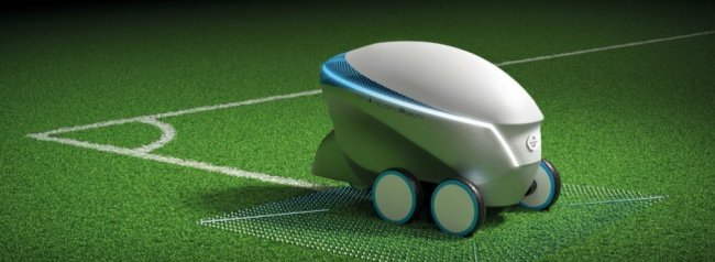 Nissan презентовал «беспилотник» для нанесения футбольной разметки